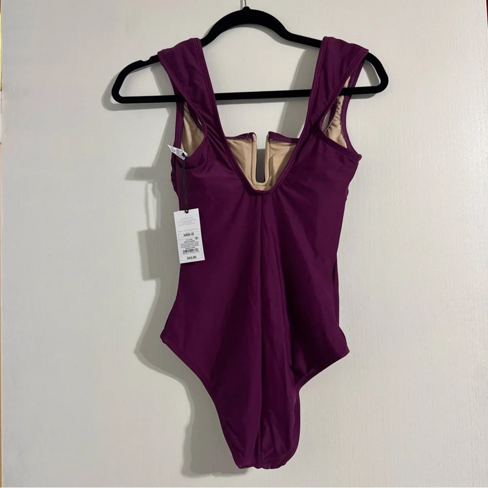 Shade & Shore Purple One Piece Swimsuit - Picture 3 of 3